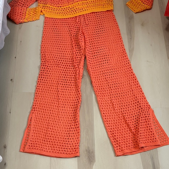 NWT Aerie Bright Orange Knit Scarf - Picture 4 of 8